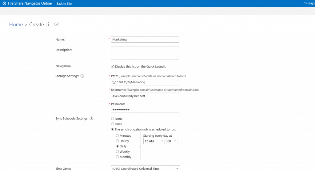Create SharePoint lists that connect directly to a local file share 